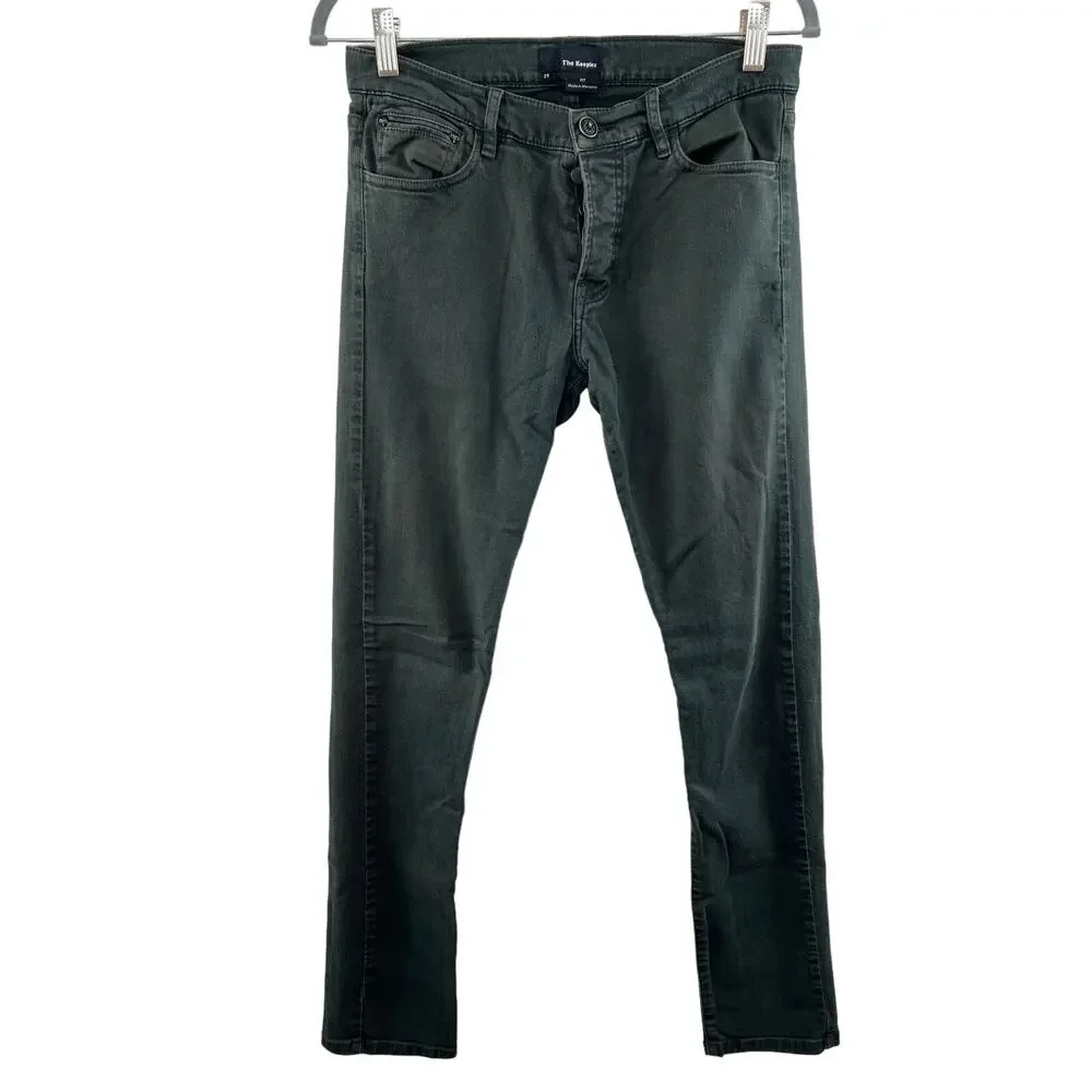 The Kooples Green HP709 Fit Skinny Jean Stretch Cotton Button-Fly Women Size 29